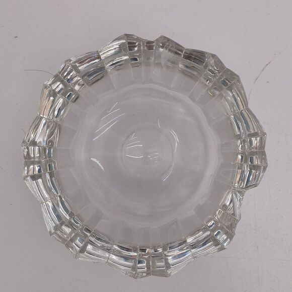 Vintage Rosenthal Crystal Egg Ashtray Bowl Trinket Dish 5" - Minor Chips - Picture 2 of 10